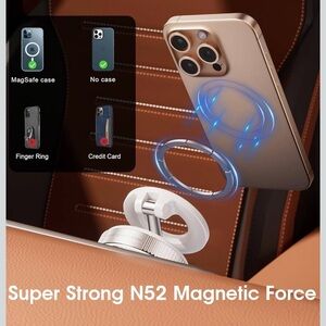 Magnetic Vacuum Suction Phone Mount - White